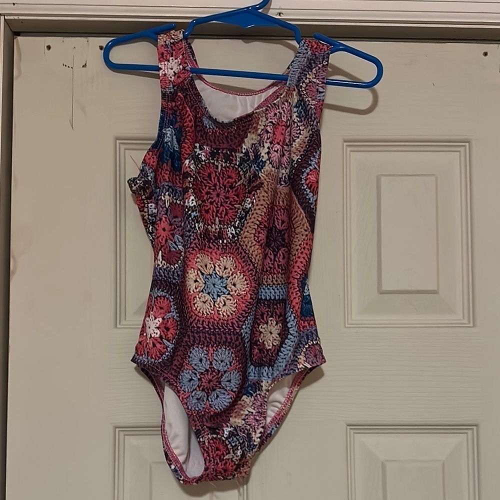 Submarine Colorful Crochet Pattern Swimsuit
